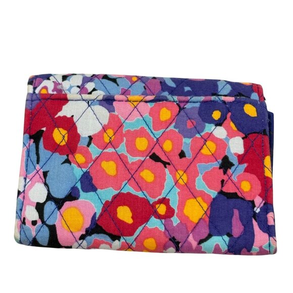 Vera Bradley Quilted Trifold Wallet Impressionista Retired Pattern Cotton - Picture 2 of 5